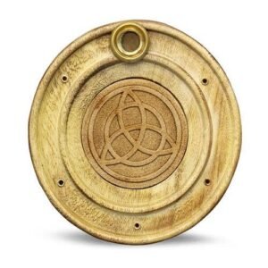 Wooden Incense Holder Triquetra 10 cm