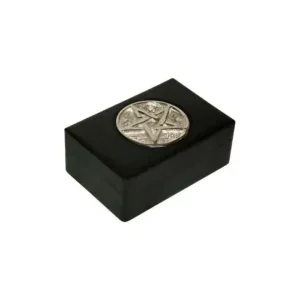 Tarotbox chrome inlay pentacle 15.5cmx10cm