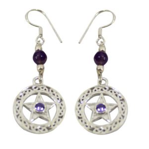 Earrings Pentacle-Amethist