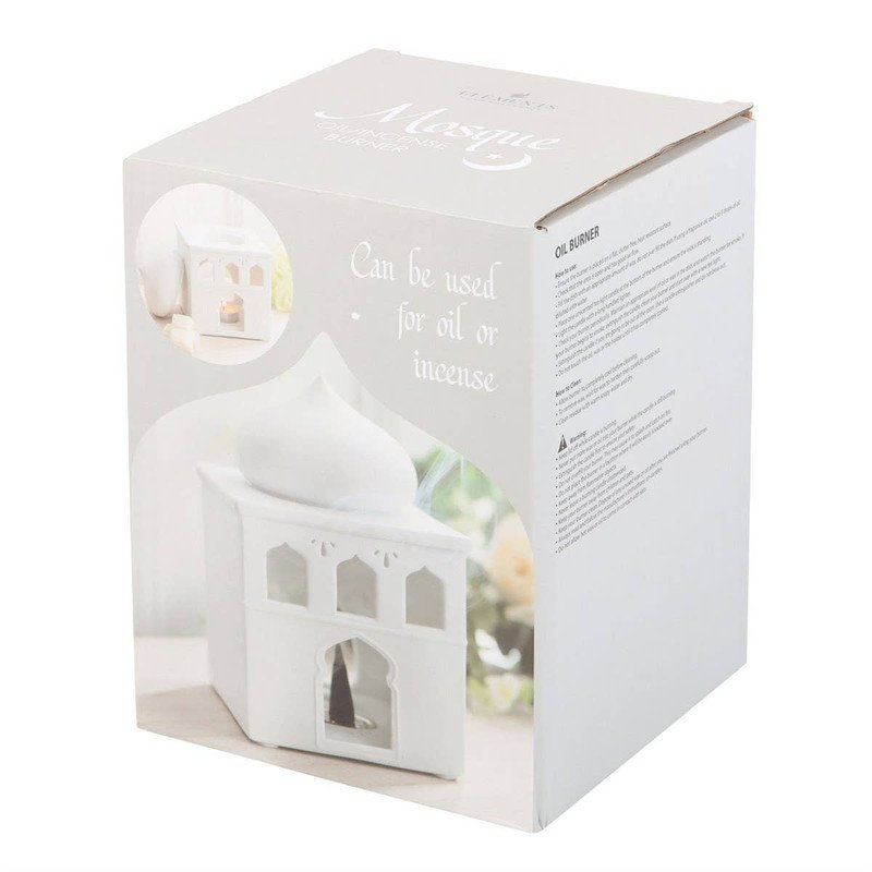 Off White Mosque Oil Burner and Incense Cone Holder - Image 5