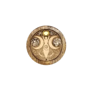 Incense Holder- Crescent Moons, Clear Quartz