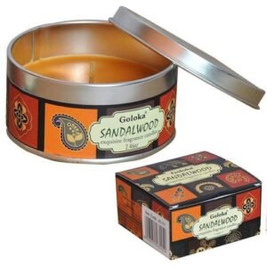 Goloka Sandalwood Soya Wax Candle Tin