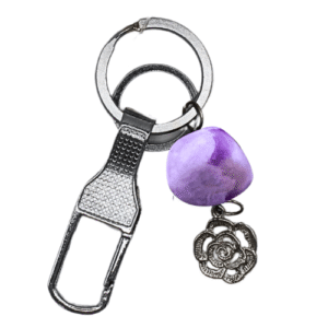 Keychain - Lotus Flower & Amethyst Set of 6 pcs