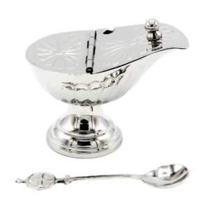 Incense Boat and Spoon Nickel ( 12 cm )