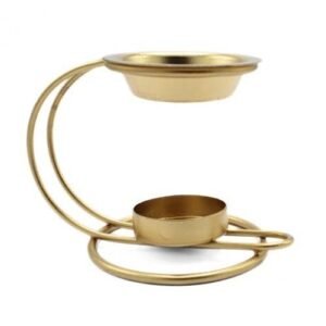 Iron Incense Grain Burner - Gold Finish, 8x12 cm