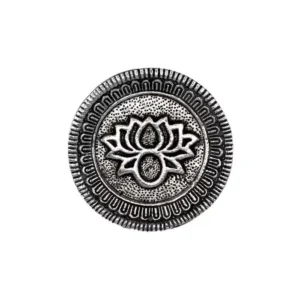 Incense Holder Lotus Flower Silver Antique Finish