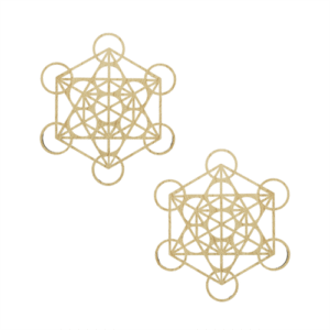 Wooden Grid Metatron Off-White 10cm Set of 2