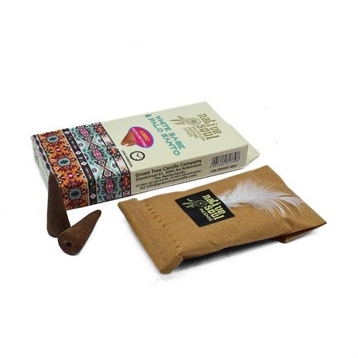 Native Soul Jumbo Backflow Cones White Sage & Palo Santo - Image 3
