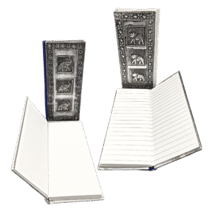 Vintage Aluminium  Book 3 Elephants 18x9 cm