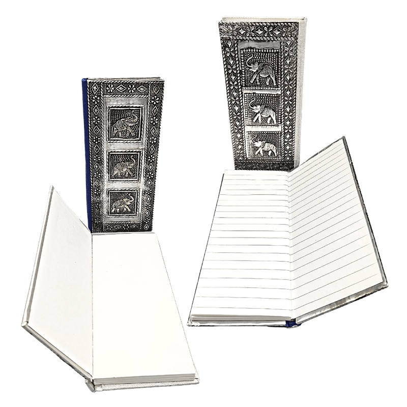 Vintage Aluminium Book 3 Elephants 18x9 cm