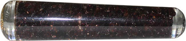 Orgone Smooth Massager Garnet with Flower of Life