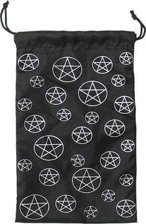 Synthetic Silk Bag 5x8" - Pentacle on Black