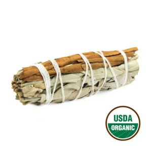 White Sage & Cinnamon Smudge Stick 10cm