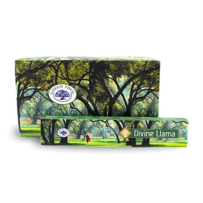 Green Tree Divine Llama Hand Rolled Natural Incense Sticks - Image 2