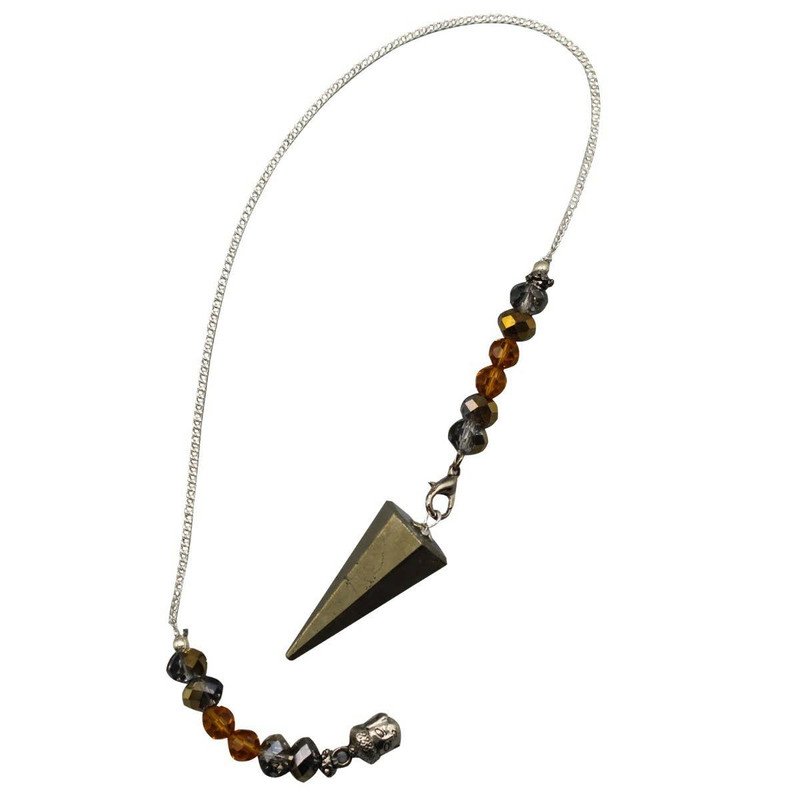 Brass Pendulum with Stones and Buddha Head