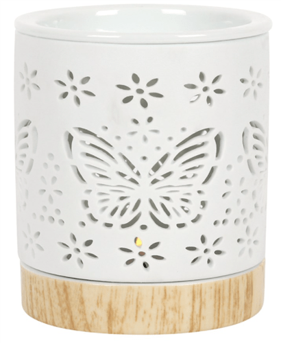 Matte Ceramic Butterfly Oil Burner