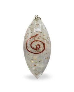 Orgone Pendant Oval Shape-Selenite-Spiral