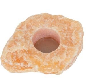 Orange Calcite Tea Light Holder Chihuahua - Mexico