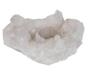 Rock Crystal Group Tea Light Holder