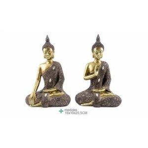 Meditating Buddha set of 2 pcs