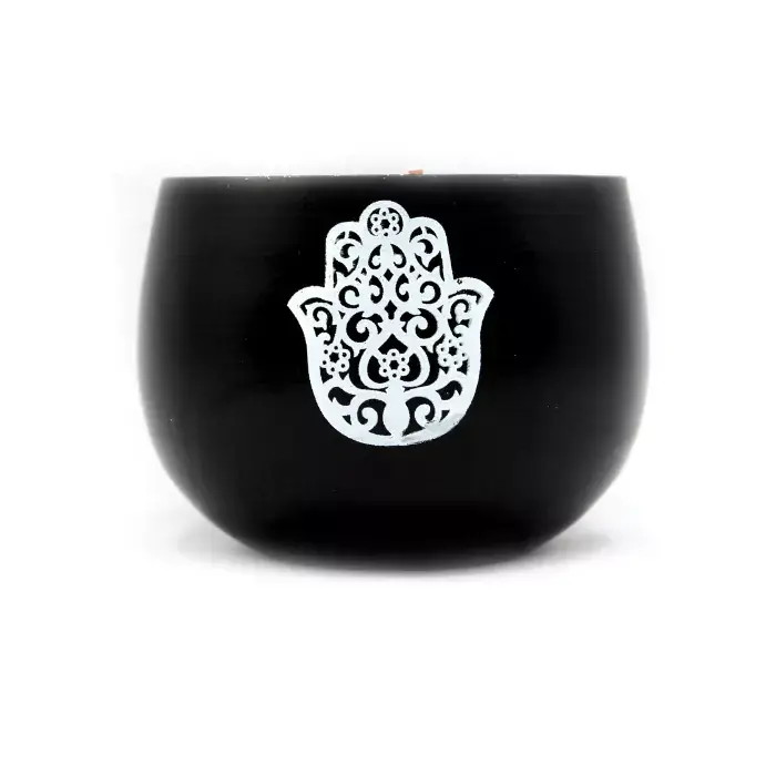 Tealight Holder Hand Of Fatima Black & Copper - Image 2