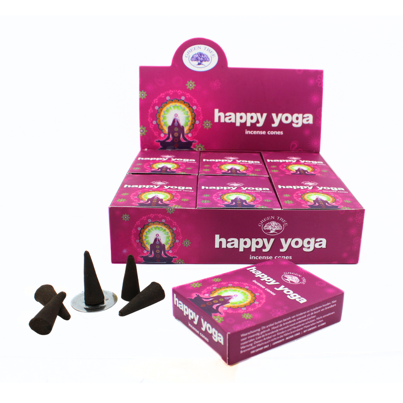 Green Tree Happy Yoga Cones