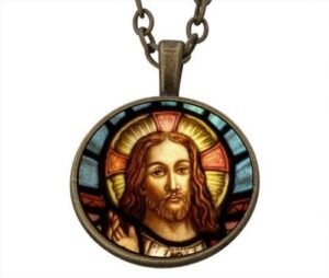 Lucky Pendant Jesus Christ Face 22mm