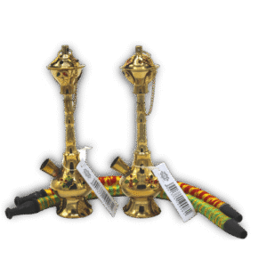 Waterpijp brass leaves 6