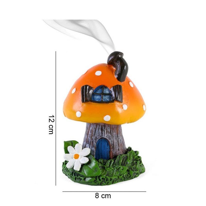 Orange Smoking Toadstool Incense Cone Holder - Image 2