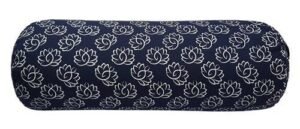 Yoga Bolster Print Navy Blue Lotus.