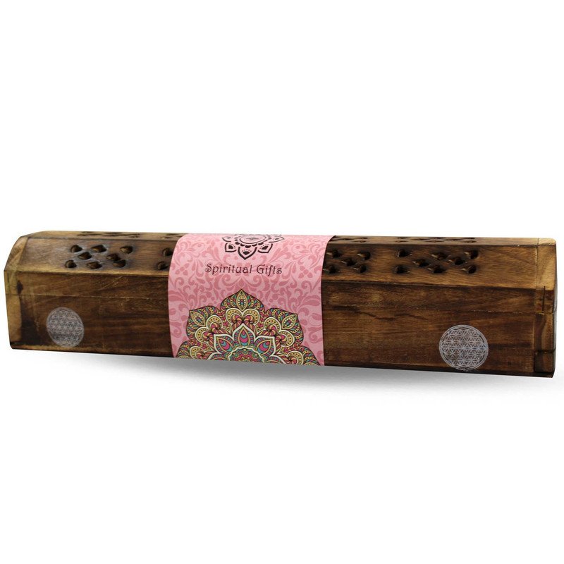 Green Tree Flower of Life Box Incense Holder