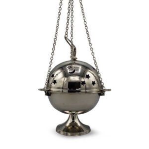Nickel Hanging Incense Burner (18cm)
