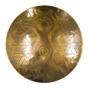 Offering Plate Flower Of Life, Spiral & Crescent Moons