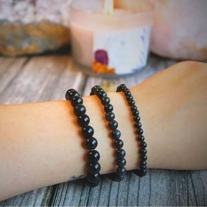 Golden Obsidian Beaded Bracelet - Mexico