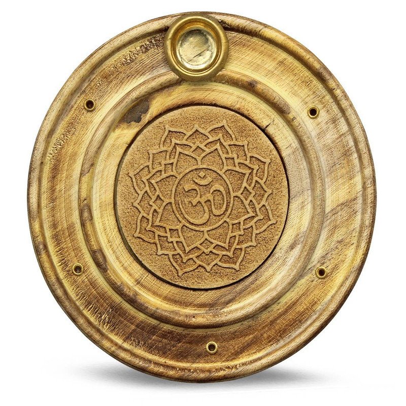 Wooden Incense Holder Crown Chakra 10 Cm