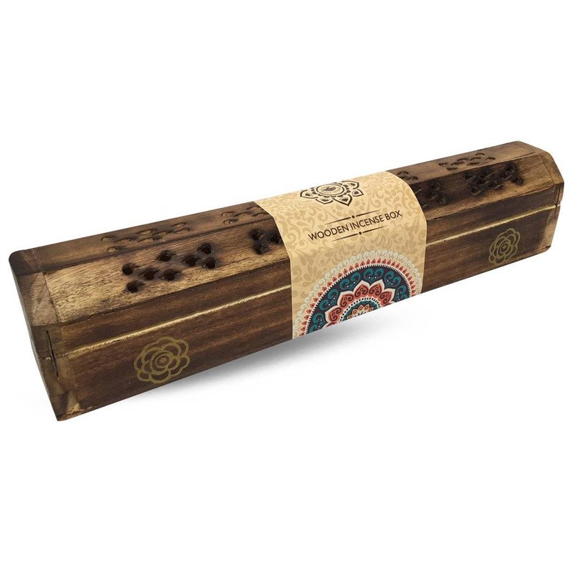 Green Tree Mandala Flower Box Incense Holder