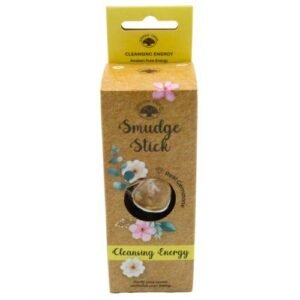 Green Tree Cleansing Energy Smudge Stick with Citrine