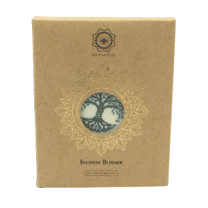 Wooden Incense Burner Green Tree Of Life 10 cm