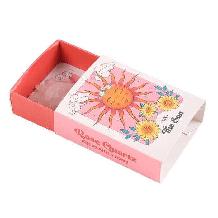Rose Quartz Crystal Sun Keepsake Stone In A Box - Image 2