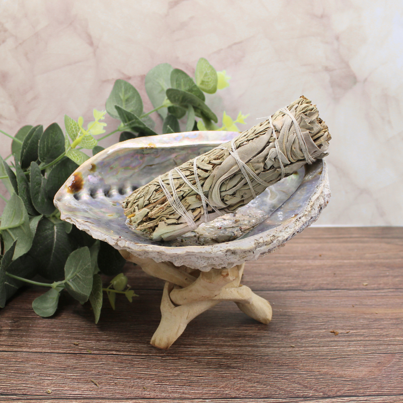 White Sage & Blue Sage Smudge Stick 10cm - Image 3