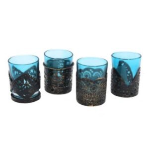 Tealight Holder Turquoise - Set of 4