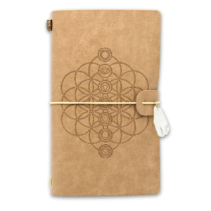 Esoteric crystal Journal flower of life 20x10cm