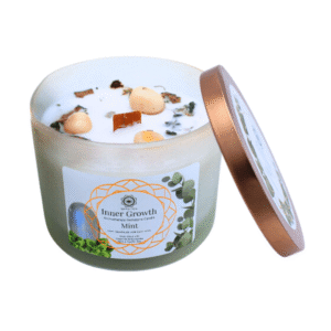 Green Tree Gemstone Scented Candle Inner Growth Mint 256g
