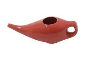 Ceramic Neti Pot Red
