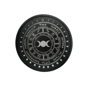 Mango Wood Wheel Of The Year, Silver Engraving