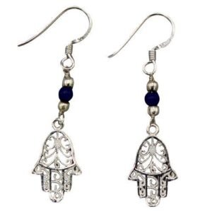 Earrings Fatima Hand- Lapis Lazuli