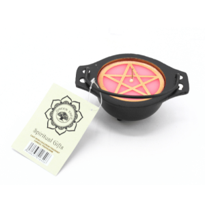 Cauldron Candle Pentagram