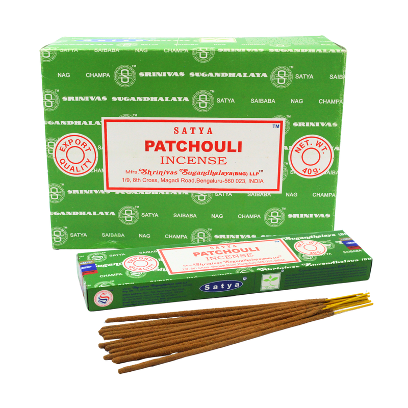 Satya Patchouli Incense Sticks (40 grams x 12 packs)