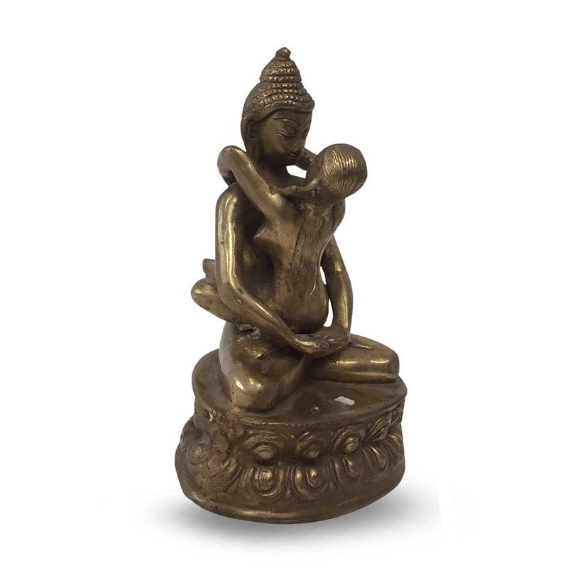 Buddha Sitting - Brown Gold Finish 10cm