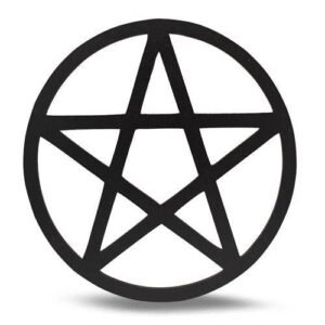 Wooden Grid Pentagram 20 Cm Set of 2